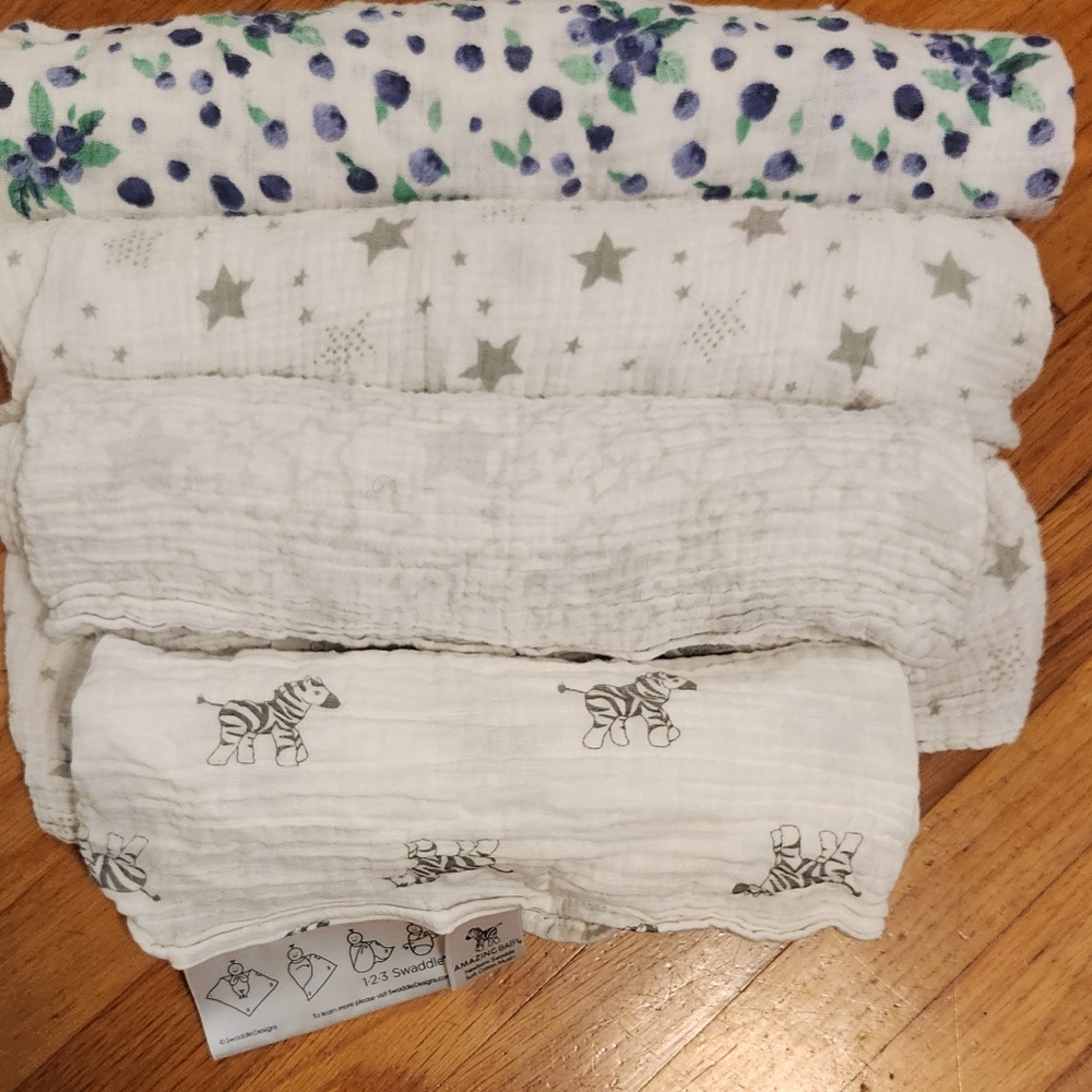 4x muslin swaddle blankets